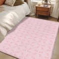 thumbnail image 1 of 3x5Ft Area Rugs Pink Morocco Non-Skid Rubber Backing Large Rectangle Rugs - Living Room Bedroom Home Office, Geometric Leaf Diamond Lattice Abstract Indoor Floor Mat Carpets Washable Rug, 1 of 9