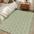 thumbnail image 1 of 3x5Ft Area Rugs Sage Green Non-Skid Rubber Backing Large Rectangle Rugs - Living Room Bedroom Home Office, Geometric Flower Leaf Diamond Plaid Retro Indoor Floor Mat Carpets Washable Rug, 1 of 9