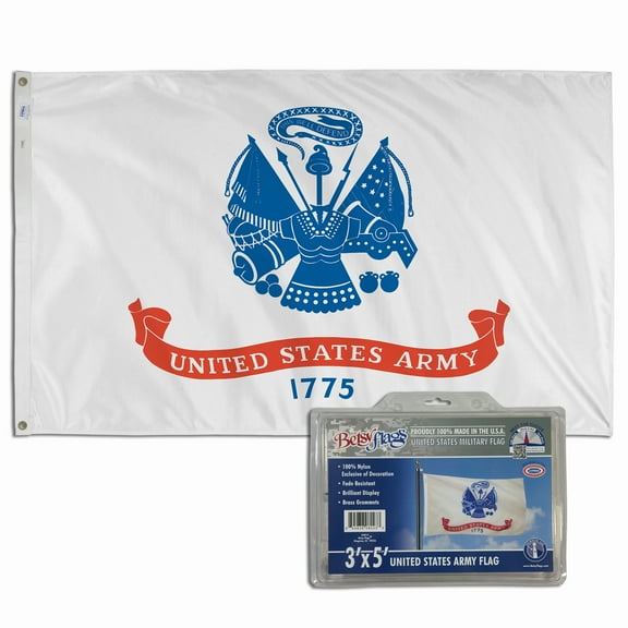 3x5ft Printed Nylon Betsy Flags US Army Military Flag, Grommeted
