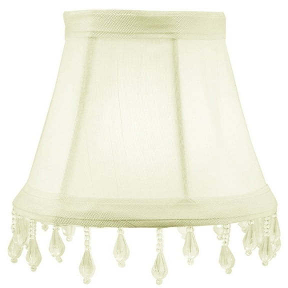 3x5x4 Candelabra Stretch Eggshell with Liner Clear Beads