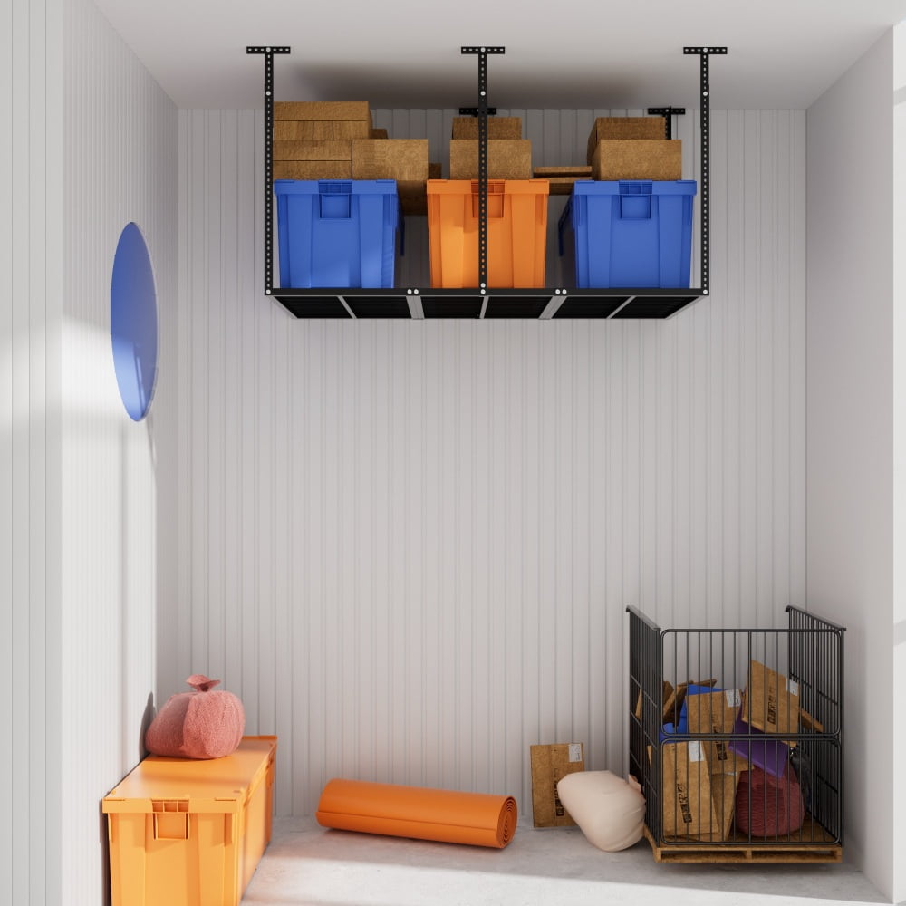 3x6 Overhead Garage Storage Rack, Heavy Duty Adjustable Ceiling Racks ...