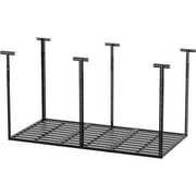 3x6 Overhead Garage Storage Rack - Heavy Duty Garage Ceiling Storage Racks - Adjustable Ceiling Mounted Garage Storage Organization System - Hanging Garage Shelving - 750LBS Weight Capacity - Black