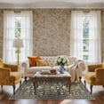 thumbnail image 1 of 3x6 Washable Hallway Area Rugs: Vintage Floral Entryway Kitchen Runner Rug Ultra Soft Anti-slip Beside Carpet Indoor Farmhouse Floor Mat For Bathroom Living Room Bedroom Durable Doormat(3x6 Green), 1 of 7