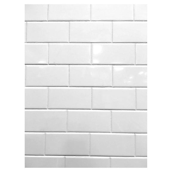3x6 White Glossy Ceramic Subway Tile Wall Backsplash Made in USA (Full Box 100)