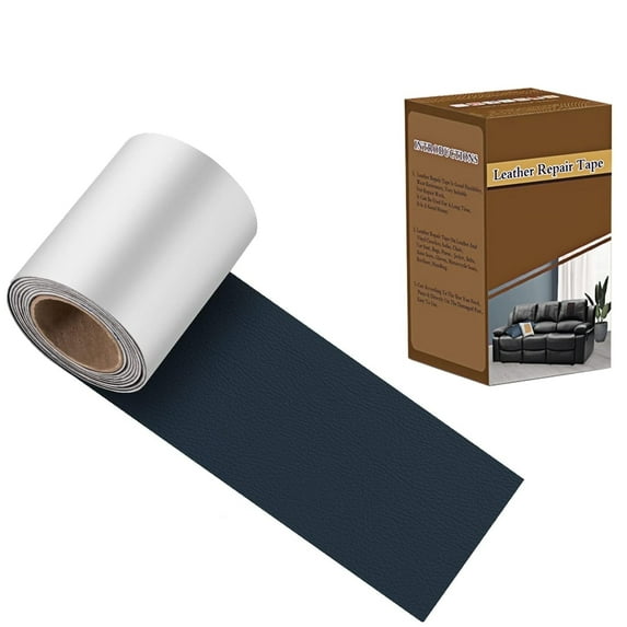 3x60 Inch Leather Repair Kit, Self Adhesive Vinyl Repair Tape for Couch, Car Seat, Sofa, Boat Seat, Upholstery.Bonded Leather Repair Roll (Dark Blue)