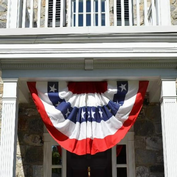 3x6ft Printed Polycotton Betsy Flags US Bunting Banner, Fan Flag