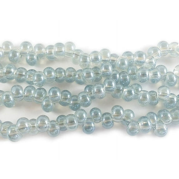 3x6mm Light Blue Off-Center Rondelle Glass Beads Genuine Gemstone Natural Jewelry Making