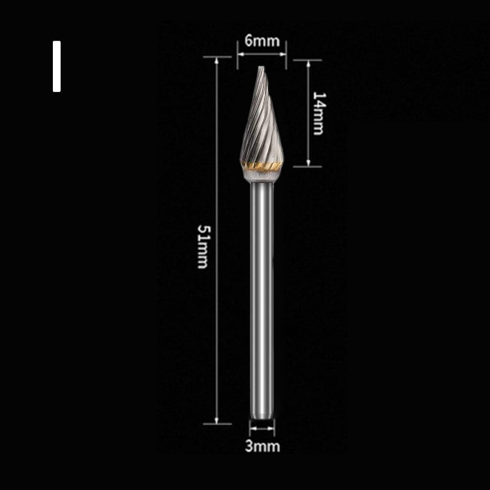 3x6mm Tungsten steel Drill Bits cutting carving Rotary Burrs Rotary ...