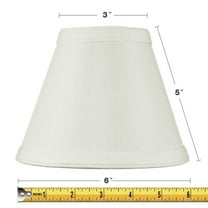 3x6x5 Hard Back Empire Candle Clip Lamp Shade Light Oatmeal