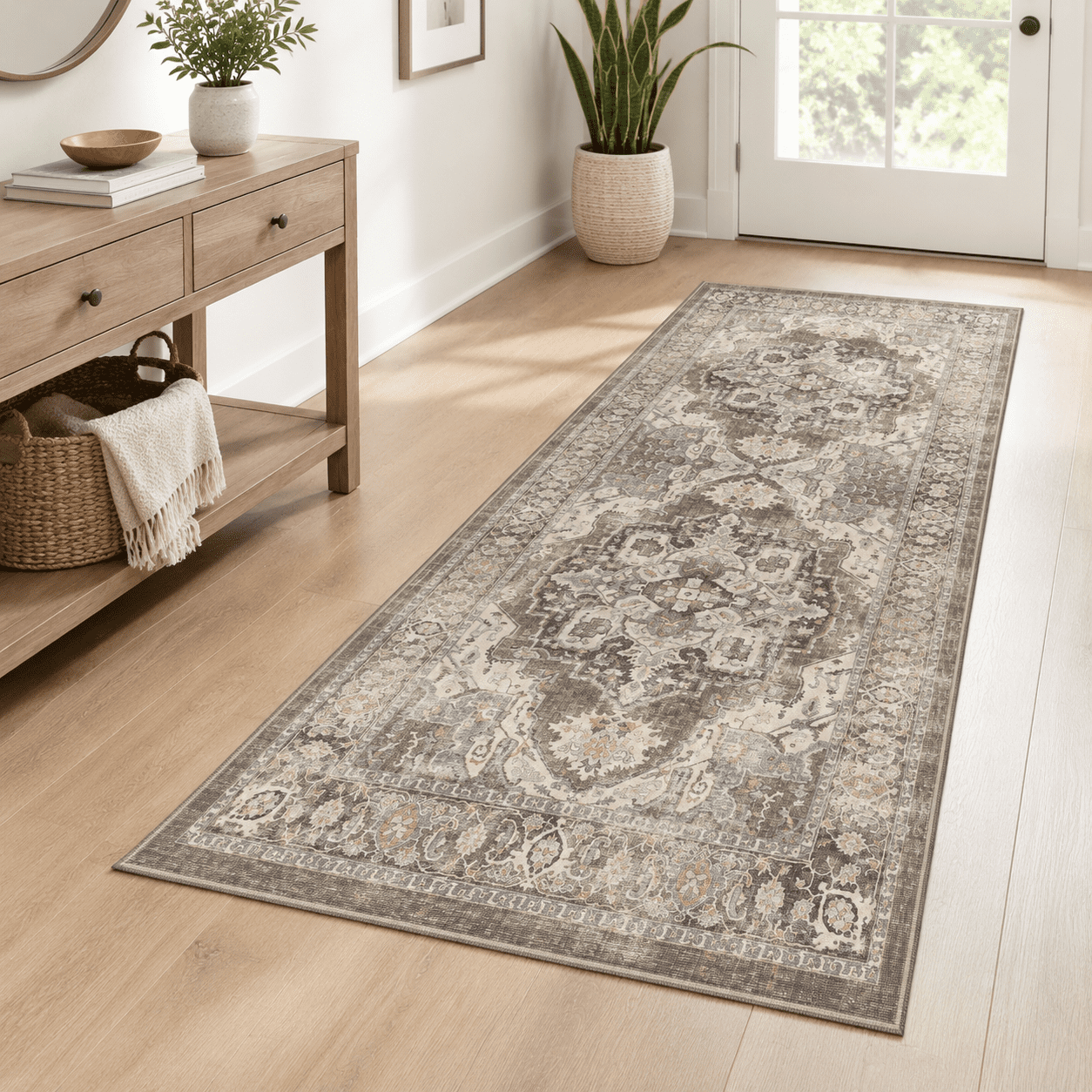 3x7 Hallway Runner Rug: Washable Vintrunners For Kitchen Entryway Non ...