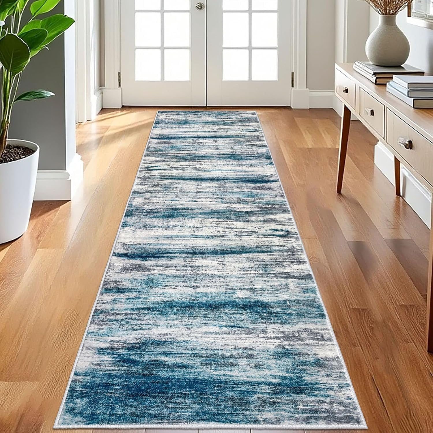 3x8 Area Rug Modern Ombre Area Rug for Bedroom, Washable Rug Non-Slip ...