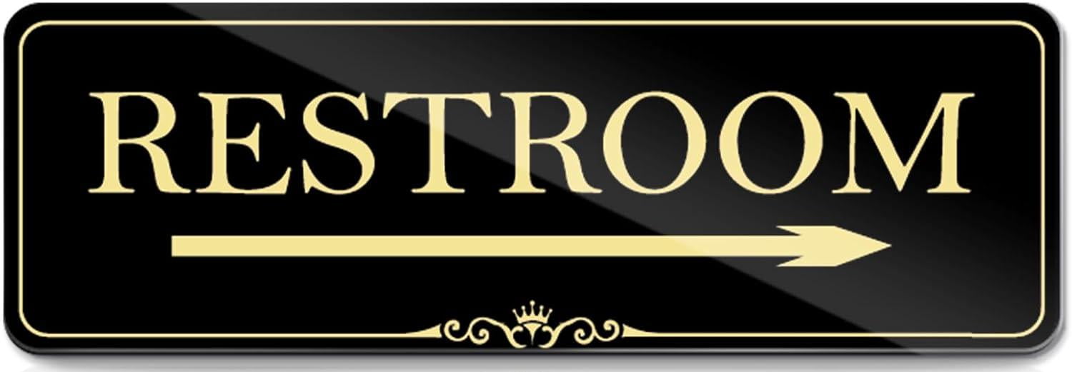 Acrylic Plastic Signs 3x10 Inch Use Other Door Sign Right Arrow Acrylic Door Wall Signage Great For Business Stores House Gift For Women Men