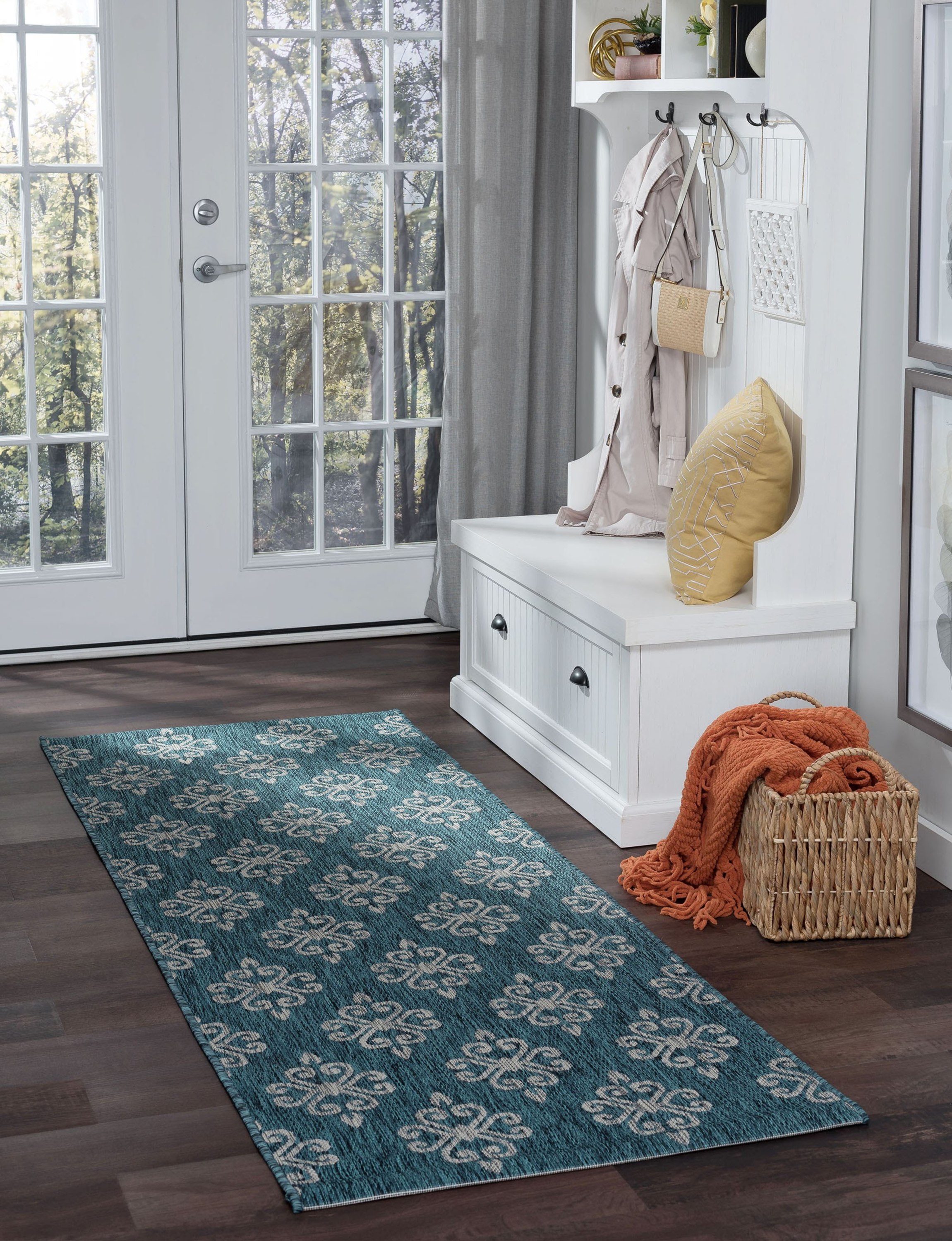 Colourful Indoor & Outdoor Rug for Balcony Industrial Look 2' x 3'3