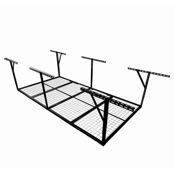 3x8FT Heavy-Duty Garage Ceiling Rack 600LB Capacity Adjustable Drop-Down
