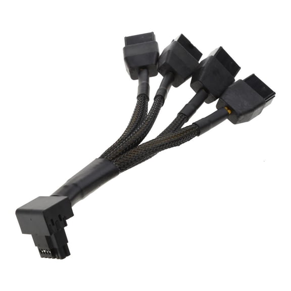3x8Pin to 16Pin PCIE 5.0 Adapter Line for CPU RTX4090 RTX4080 12VHPWR 90 Degree Angle to 3x8pin 4x8Pin Converter 15CM