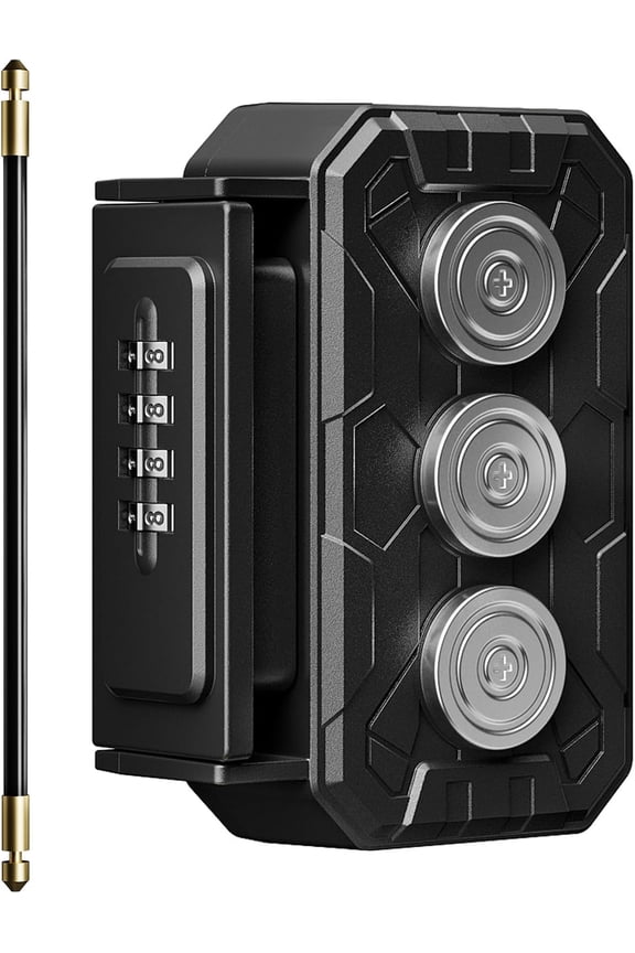 3xN52 Magnetic Key Lock Box,Magnetic Key Holder,Magnet Key Box for Under car,Hide a key with 10000+ Secure Combinations with Strong Magnet for Storage Indoors, Outside