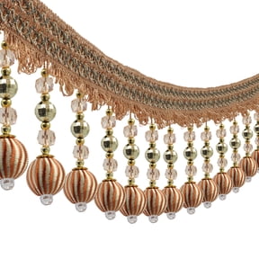 3yards Pom Pom Fringe Trim Beading Ball Fringe Tassel Trimming Ribbon for Piano Cover Decorative Curtain Tape