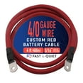 thumbnail image 1 of 4/0 AWG Battery Cable with Terminals, Pure Copper Wire and Tin-Plated Copper Lugs, Auto, Solar Power Inverter, Welding, Golf Cart, Motorcycle (Red Wire, 4 FT (48 in), 5/16" Lugs on Both Ends, 1pc), 1 of 6