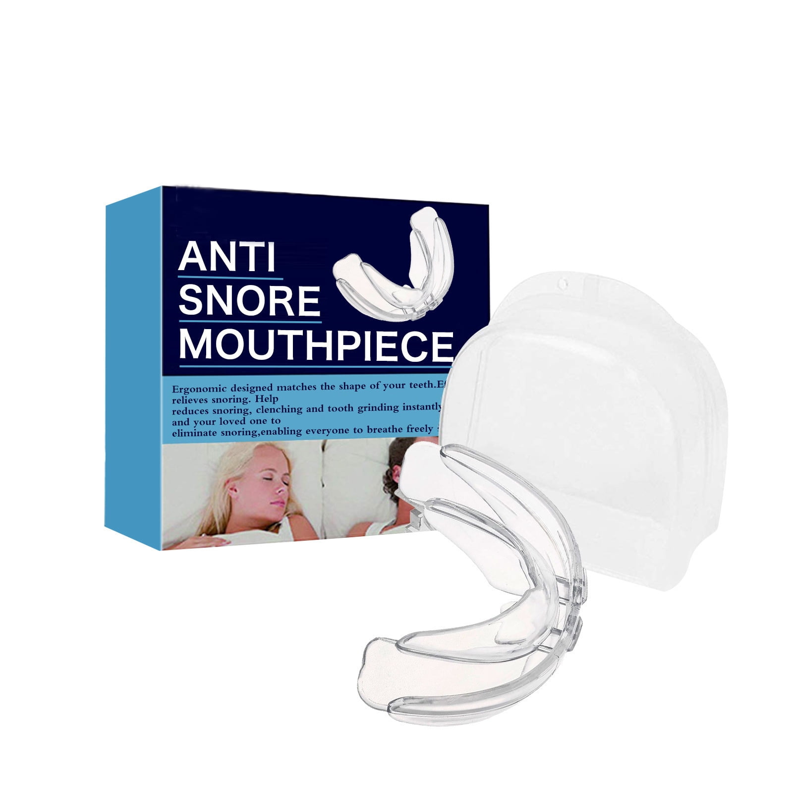 4.0 Clear Advanced Anti Snoring Device, Adjustable Anti Snoring Mouthpiece Mouth Guard for Men and Women, Anti Snore Solution, 2 Pack