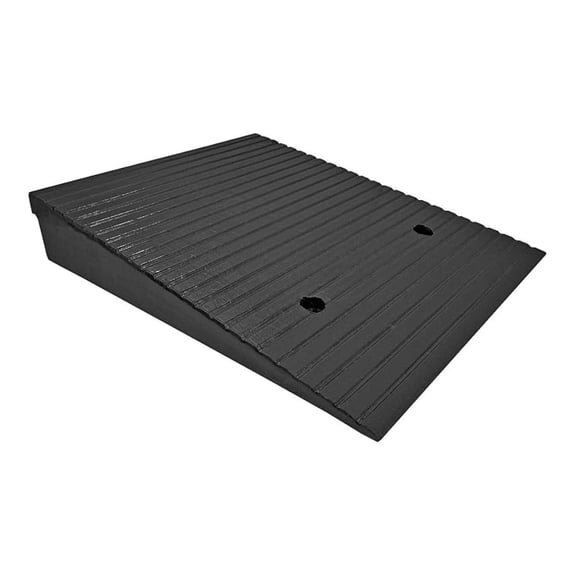4.0" Mountable Rubber Threshold Ramp. Outdoor Curb Ramp for Cars, Bikes. Pair Needed for Wheelchair