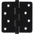 thumbnail image 1 of 4.0" x 1/4R Solid Brass Hinge 2/pk - Matte Black, 1 of 3