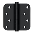 thumbnail image 1 of 4.0" x 5/8R Solid Brass Hinge 2/pk - Matte Black, 1 of 3