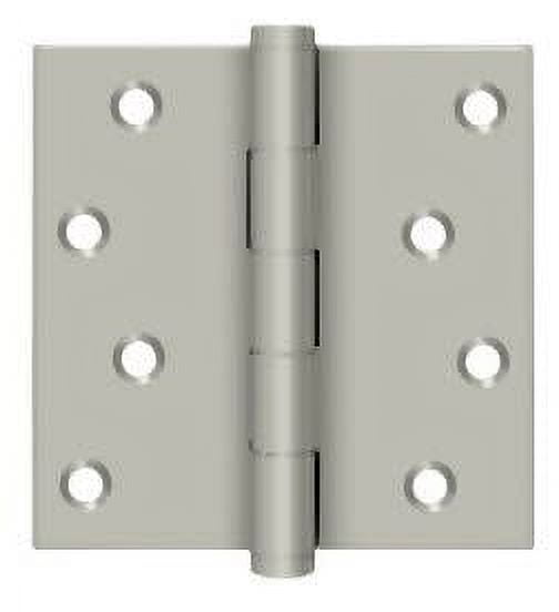 4.0 x SQR Solid Brass Hinge 2/pk - Satin Nickel 