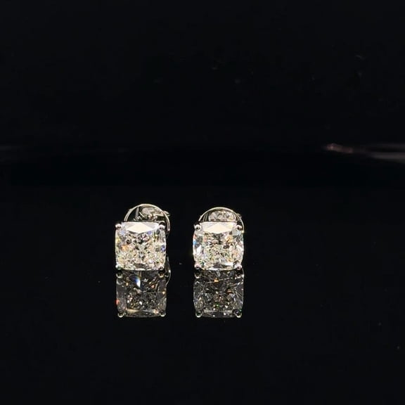 4.00 CT Round Lab Grown Diamond Stud Earrings | Solitaire Prong Setting