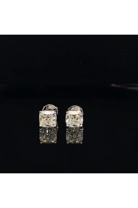 4.00 CT Round Lab Grown Diamond Stud Earrings | Solitaire Prong Setting