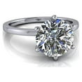 thumbnail image 1 of 4.00 Ct Brilliant Cut Round Real Moissanite Engagement Rings for Ladies Solid 950 Platinum, 1 of 6