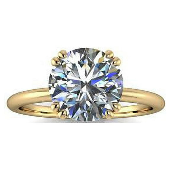 4.00 Ct Excellent Round Diamond Bridal Rings Solid 18K Yellow Gold