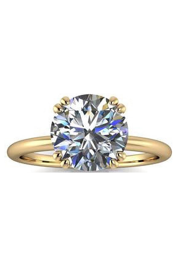 4.00 Ct Excellent Round Diamond Bridal Rings Solid 18K Yellow Gold