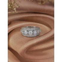 4.00 Ct Round Cut Sparkle Moissanite Diamond Proposal Eternity Band for Women in 14K White Gold Size 7 (D/VVS1) by Diamond-Capitals