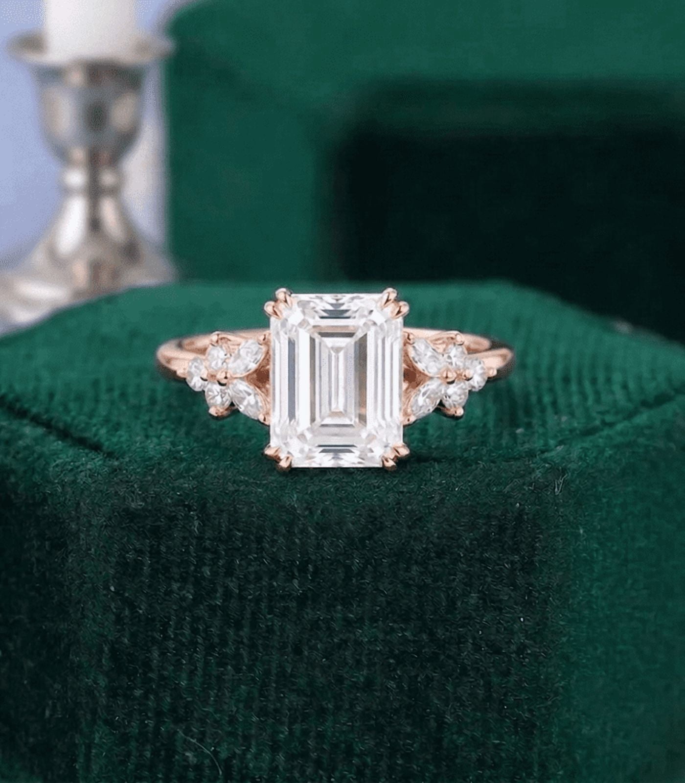 4.00 tcw Emerald Cut IGI Certified Lab Grown Diamond Latest Design ...