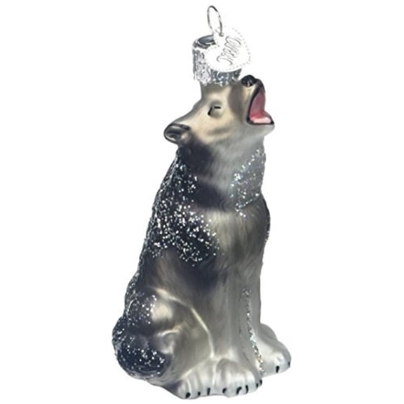 4.00In Howling Wolf, Glass, Ornament Wildlife Endangered 12163