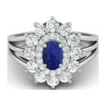 thumbnail image 1 of 4.03 Ctw Oval Natural Lapis 925 Sterling Silver Solitaire Valentines Day Gifts Ring, 1 of 4