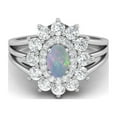 thumbnail image 1 of 4.03 Ctw Oval Natural Opal 925 Sterling Silver Solitaire Women's Mother's Day Gift Ring, 1 of 4