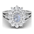 thumbnail image 1 of 4.03 Ctw Oval Natural Rainbow 925 Sterling Silver Solitaire Women Valentines Day Gifts Ring, 1 of 4