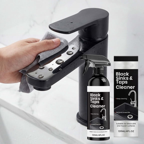 4.06oz Limescale Remover Spray - Fast-Acting Descaler Cleaner for Bathroom Faucets, Sinks, Tiles, Glass - Removes Hard Water Stains Rust Deposits - Multi-Surface Calcium Cleaner for Kitchen Bath