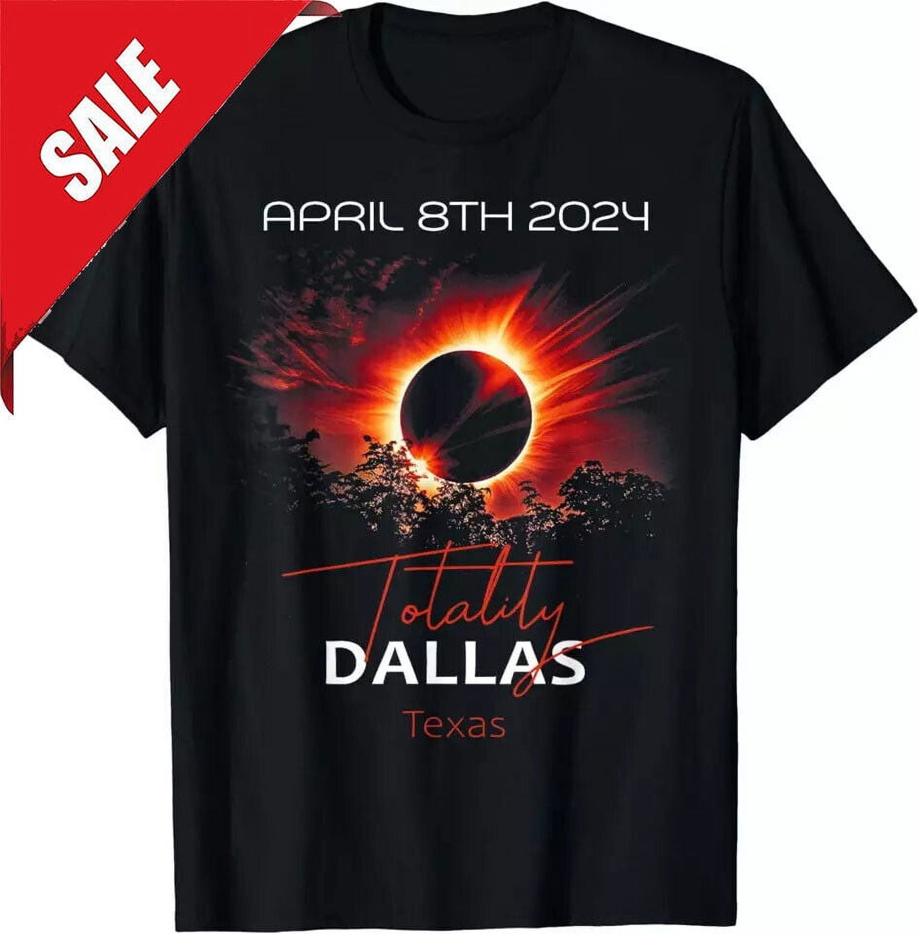 4.08.24 Total Solar Eclipse 2024 Dallas Texas TShirt