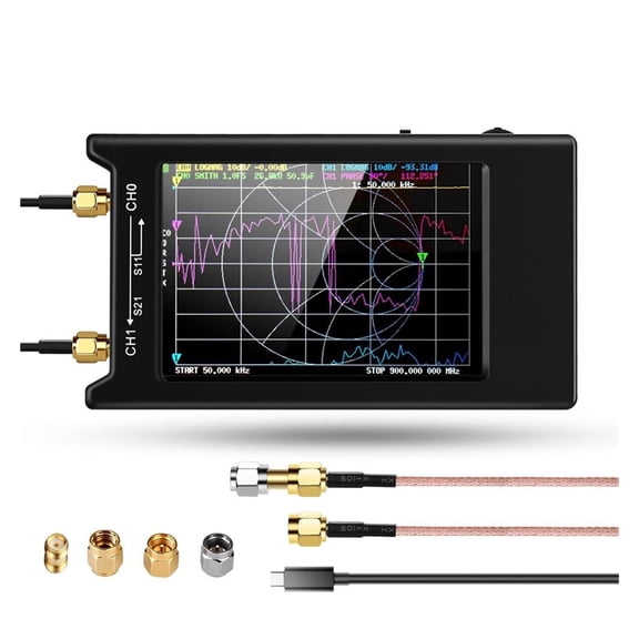 4.0INCH Display 4.2 Version 1950mAh Battery Vector Network Analyzer HF VHF UHF Antenna Analyzer For S Parameters, Duplexer, Voltage Standing Wave Ratio ,Compact and Powerful