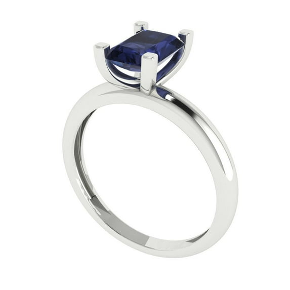 4.0ct Emerald Cut Blue Natural Sky Blue Topaz 14k Yellow Gold Engraving Statement Bridal Wedding Three-Stone Designer Ring Size 6.75