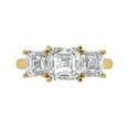 thumbnail image 1 of Clara Pucci 14K Yellow Gold 4ct WhiteSapphire Three-Stone Ring for Women, 1 of 7