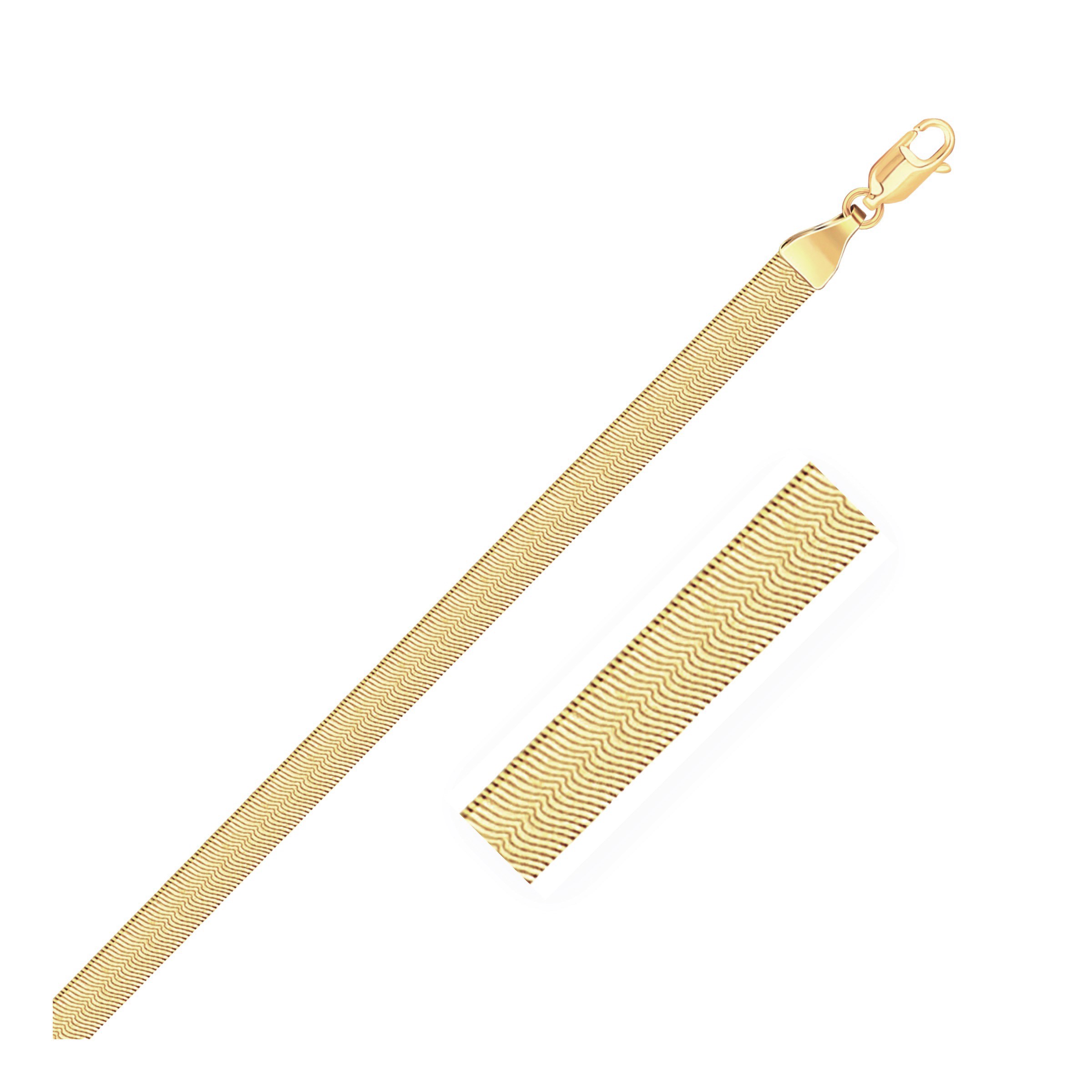 14k Yellow Gold Super Flex Herringbone Chain (4.60 mm) main image 1