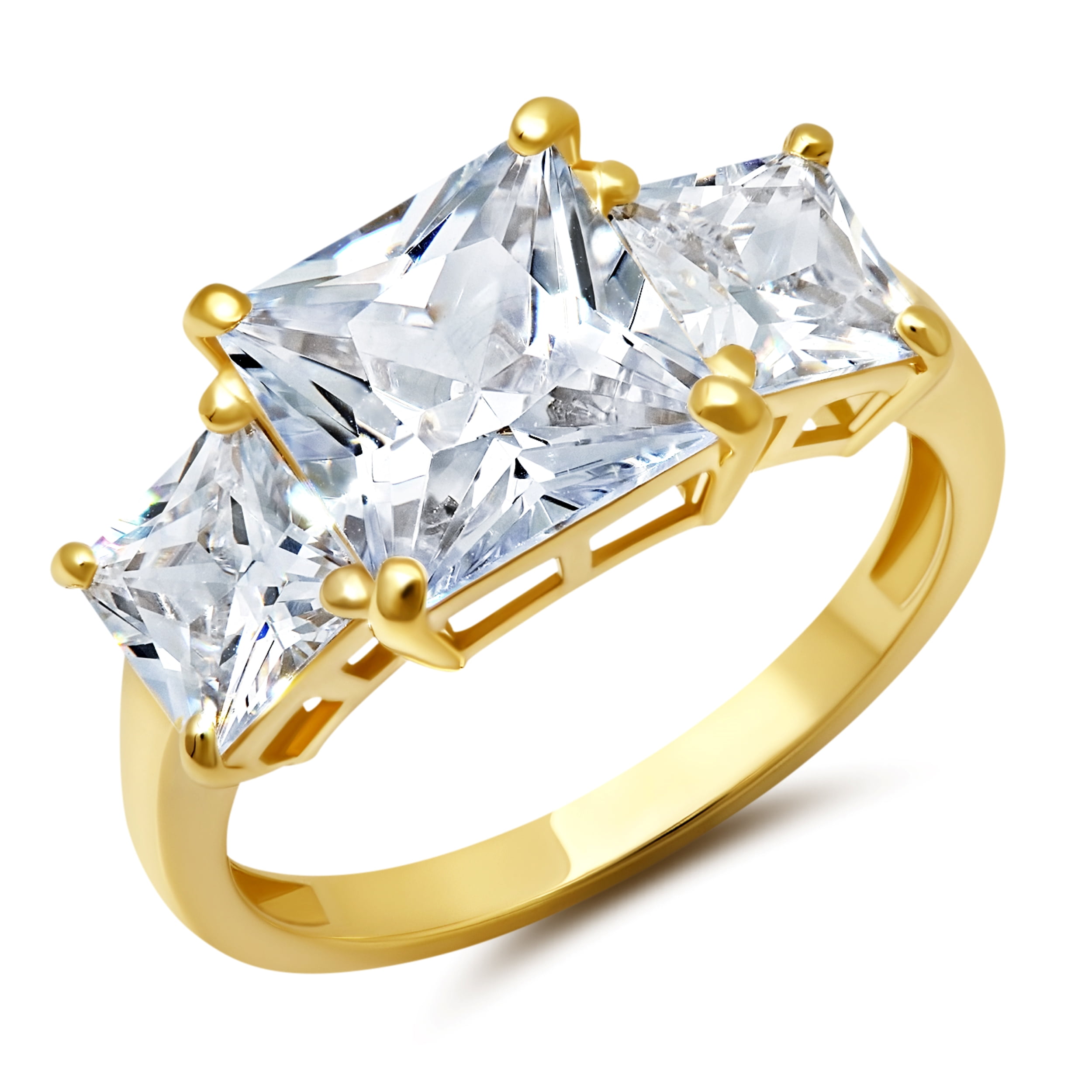 1 carat princess cut sales cubic zirconia ring
