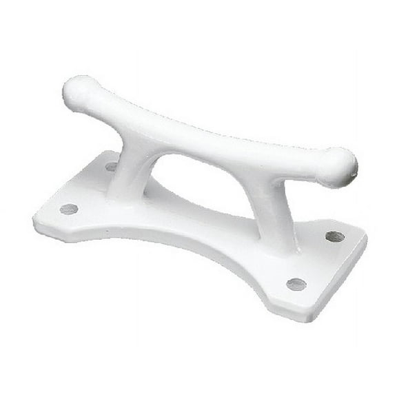 4 1/2" Classic White Dock Cleat Almag 35 Aluminum Dock Edge DE2504WF