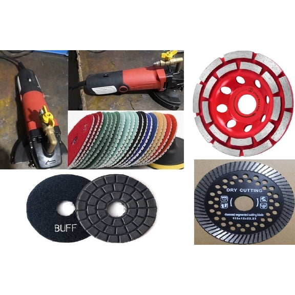 4-1/2" Diamond Grinding cup wheel 20 polishing pad wet polisher grinder stone concrete