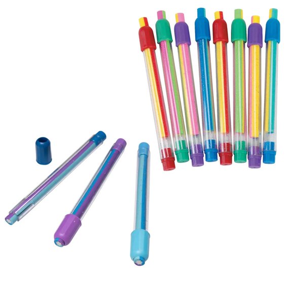 4 1/2" Extendable Rubber Eraser Stick Assortment - 24 Pc.