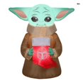 thumbnail image 1 of 4 1/2' Gemmy Airblown Inflatable Disney's The Mandalorian The Child w/ Christmas Stocking by Gemmy Inflatable, 1 of 3