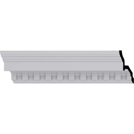 4 1/2"H x 4 1/2"P x 6 3/8"F x 94 1/2"L, (1 3/8" Repeat) Dentil Crown Moulding
